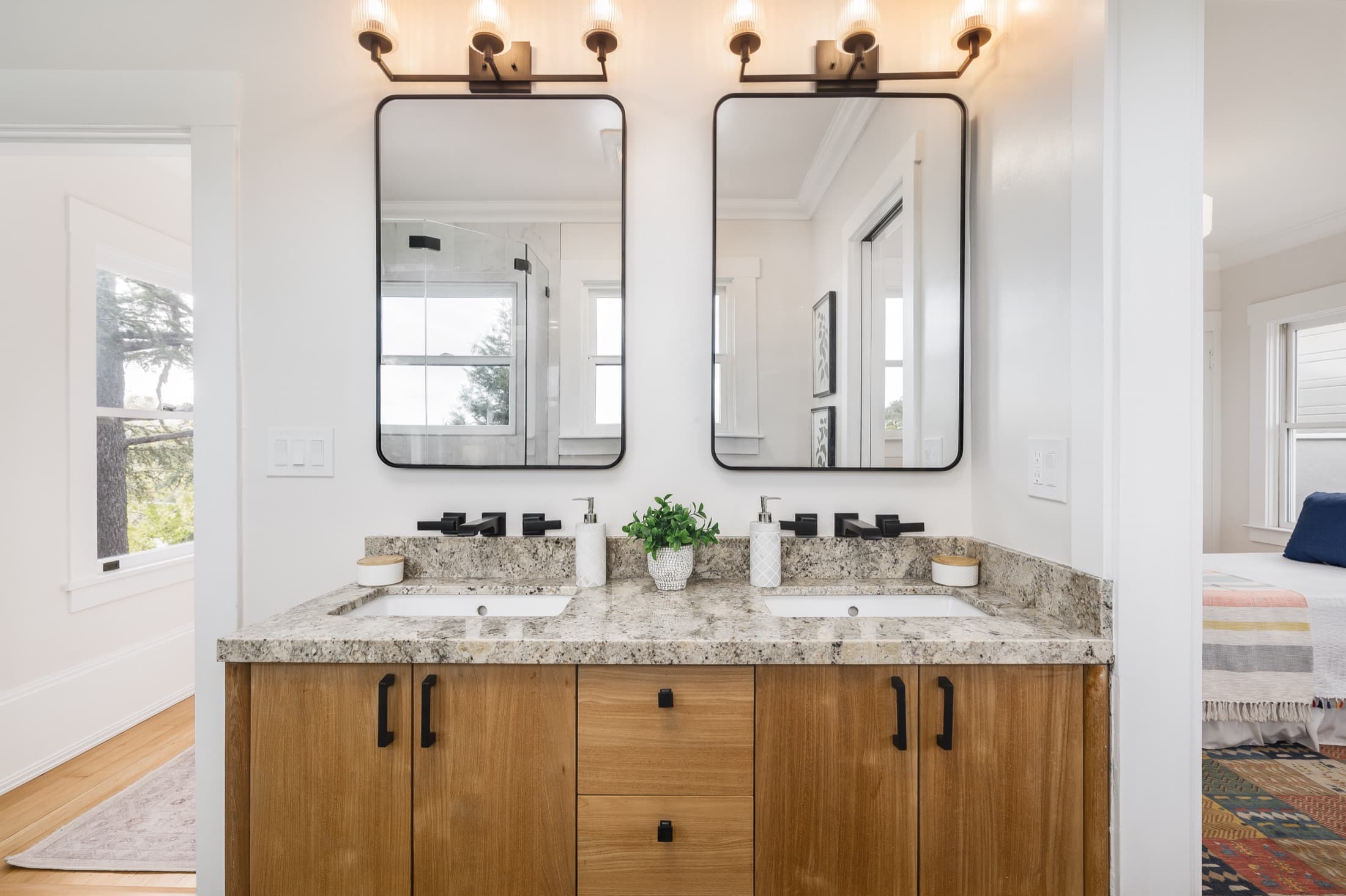 The double vanity.
